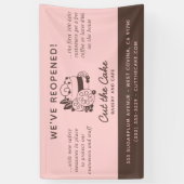 Banderoles Boulangerie de logo de gâteau Réouverture de l'ent (Vertical)