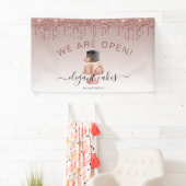 Banderoles Boulangerie Nous sommes Parties scintillant ouvert (En situation)