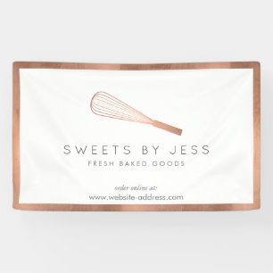 Banderoles Boulangerie rose Gold Whisk
