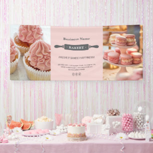 Banderoles Boulangerie Rose Photo Personnalisée Rolling Pin B