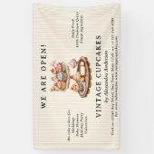 Banderoles Boulangerie vintage Cupcake (Vertical)