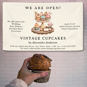 Banderoles Boulangerie vintage Cupcake