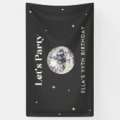 Banderoles Boule de disco élégante et moderne pour anniversai (Vertical)