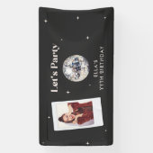 Banderoles Boule de disco moderne élégante pour anniversaire (Verticale)