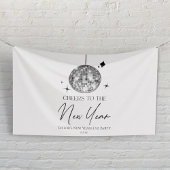 Banderoles Boule disco argentée fête du Nouvel An