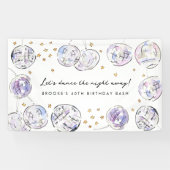 Banderoles Boule Disco Étoile Aquarelle Anniversaire (Horizontal)