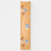 Banderoles Boule Floral Orange Disco (Vertical)