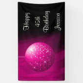 Banderoles Boule rose de disco de partie de (Vertical)