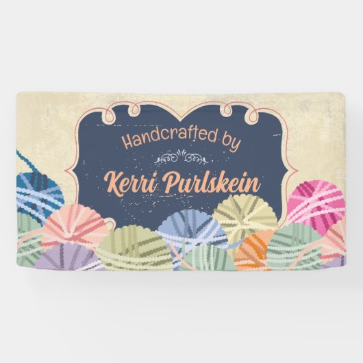 Banderoles Boules colorées de fil tricot artisanat spectacle (Horizontal)