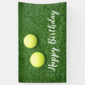 Banderoles Boules de tennis sur herbe verte (Vertical)