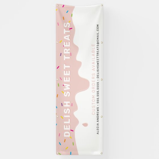 Banderoles Boulon de cuisson PERSONNALISÉ Frosting Déchets de (Vertical)