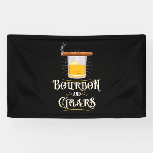 Banderoles Bourbon Et Cigares (Horizontal)