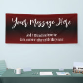 Banderoles Bourgogne et noir Ombre Ajouter votre texte person (Salon professionnel)