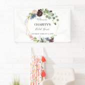 Banderoles Bourgogne Fête des mariées Florale et Verdure (En situation)