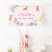 Banderoles Bouteille d'aquarelle 1er anniversaire (En situation)