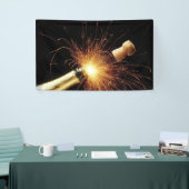 Banderoles bouteille de champagne Réveillon du Nouvel An (Salon professionnel)