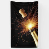 Banderoles bouteille de champagne Réveillon du Nouvel An (Vertical)