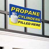 Banderoles Bouteilles De Propane Remplies Ici Publicité (Bâtiment extérieur)