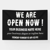 Banderoles Boutique De Restaurants D'Affaires Nous Sommes Ouv (Horizontal)