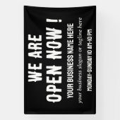 Banderoles Boutique De Restaurants D'Affaires Nous Sommes Ouv (Verticale)