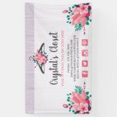 Banderoles Boutique de vêtements floraux Boho Hanger (Vertical)