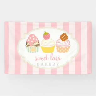 Banderoles Boutique mignonne de rétros petits gâteaux doux
