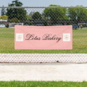 Banderoles boutique pop affaires rose (En situation)