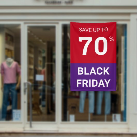 Banderoles Boutique Rouge moderne Promo Vente Annonces d'affa