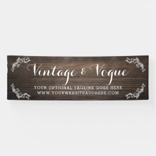 Banderoles Boutique rustique de ferme rustique en bois Vintag