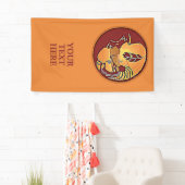 Banderoles Bouton paysage - Plume de lune Kokopelli 1 (En situation)