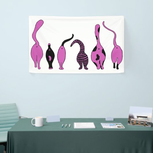 Banderoles Boutons de chat violet (Salon professionnel)