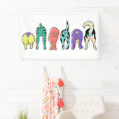 Banderoles Boutons de chien colorés (En situation)