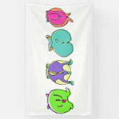 Banderoles Boutons de hamster colorés (Vertical)