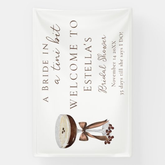 Banderoles Bow Espresso Martini Fête des mariées Affiche de b (Verticale)