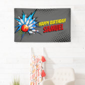 Banderoles Bowling fête d'anniversaire (En situation)