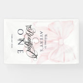 Banderoles Bowtiful One 1st Birthday Bow Girls Photo (Horizontal)