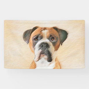 Banderoles Boxer Dog Peinture Non Décroché Art animal origina