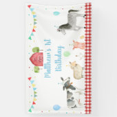 Banderoles Boy Farm Barnyard Anniversaire (Vertical)