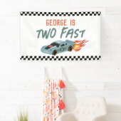 Banderoles Boys Cool Deux Fast 2e Anniversaire Hot Car (En situation)