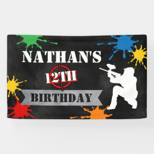 Banderoles Boys Paintball Sports Anniversaire Bandeau