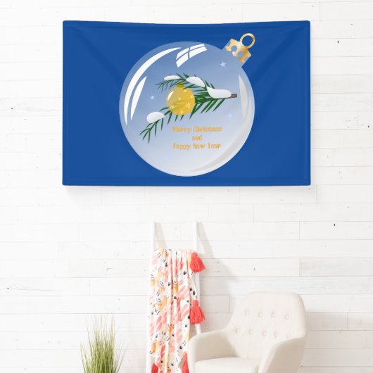 Banderoles Branche de Noël décorée en bauble (Insitu)