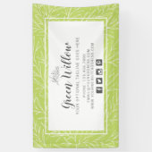 Banderoles Branches de feuilles botaniques modernes verdure m (Vertical)