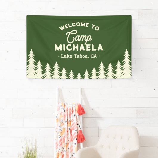 Banderoles Bride Camp Bachelorette Retro Bienvenue (En situation)