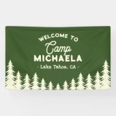 Banderoles Bride Camp Bachelorette Retro Bienvenue (Horizontal)