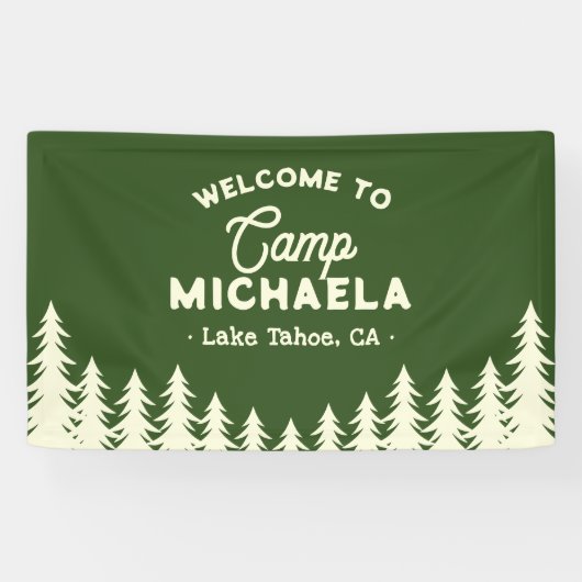 Banderoles Bride Camp Bachelorette Retro Bienvenue (Horizontal)