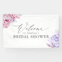 Bride rose violet florale / Baby shower Bienvenue