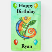 Banderoles Bright coloré Anniversaire Lizard Balloons Enfants (Vertical)