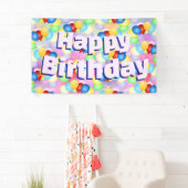 Banderoles Bright Festive Birthday Balloons Banner (En situation)