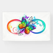 Banderoles Bright infinity with rainbow butterfly (Horizontal)