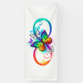 Banderoles Bright infinity with rainbow butterfly (Vertical)